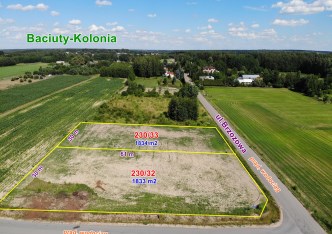 działka na sprzedaż - Turośń Kościelna, Baciuty-Kolonia