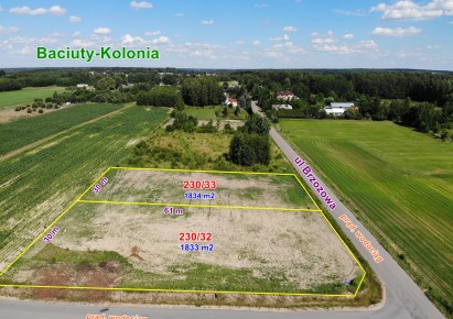 działka na sprzedaż - Turośń Kościelna, Baciuty-Kolonia